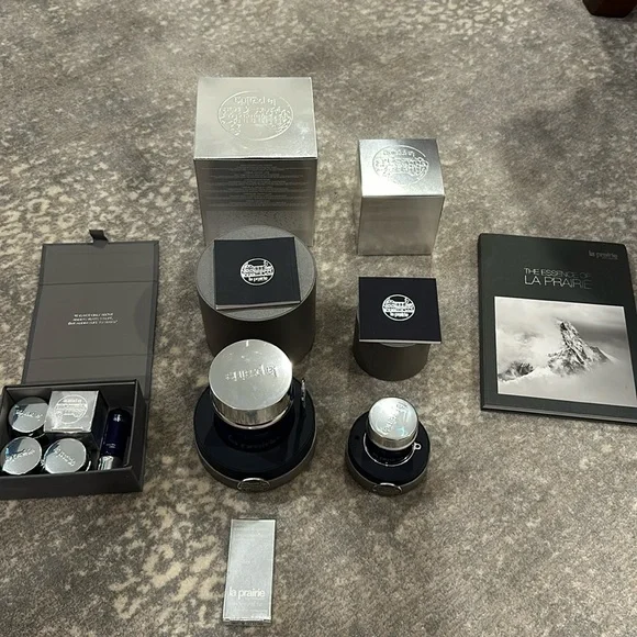 LA PRAIRIE BUNDLE ALL EMPTY EXCEPT TUBE OF SKIN CAVIAR ESSENCE LOTION - Picture 1 of 11